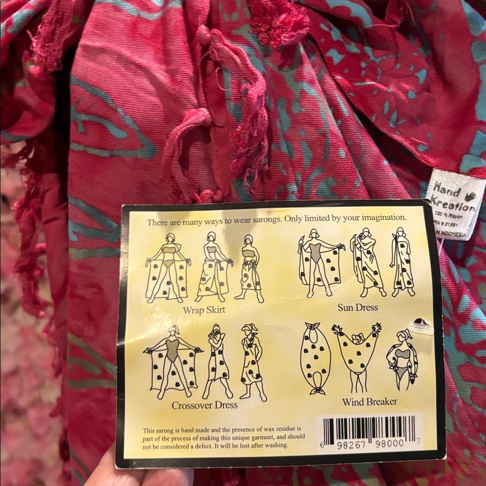 Pink Floral Sarong Wrap Dress - Picture 2 of 7